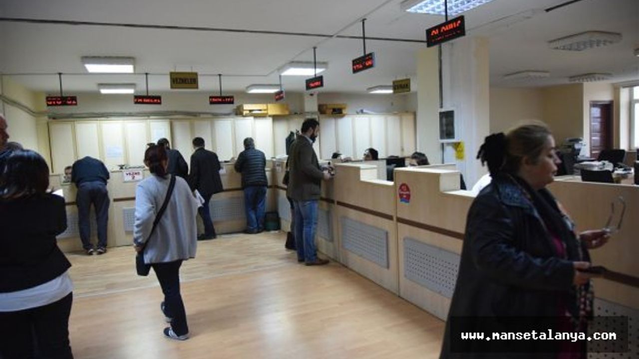 Alanya belediyesi vezneleri öğle arası açık