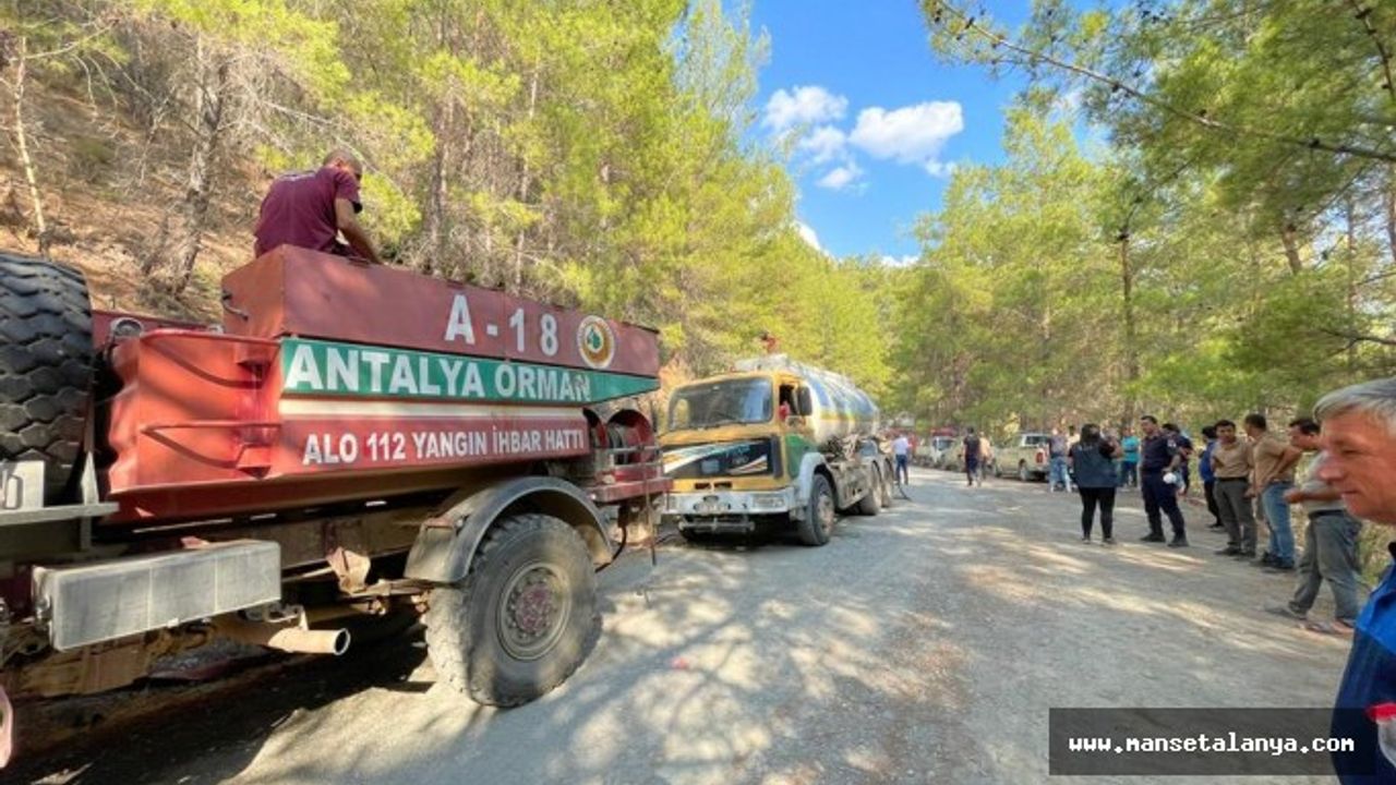 ALANYA'DA YENİKÖY BARAJININ ÇEVRESİNDEKİ 10 DÖNÜMLÜK ALAN YANDI