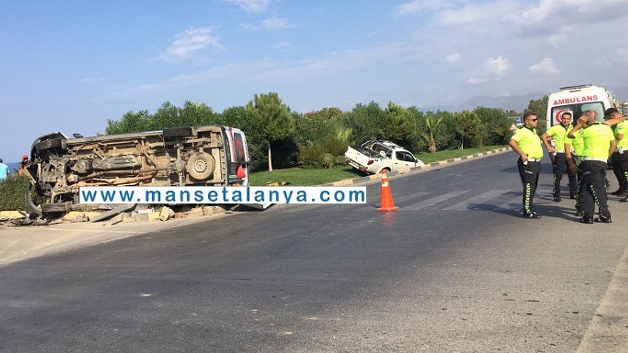 ALANYA'DA AMLULANS KAZASI. SAĞLIK GÖREVLİLERİ YARALANDI