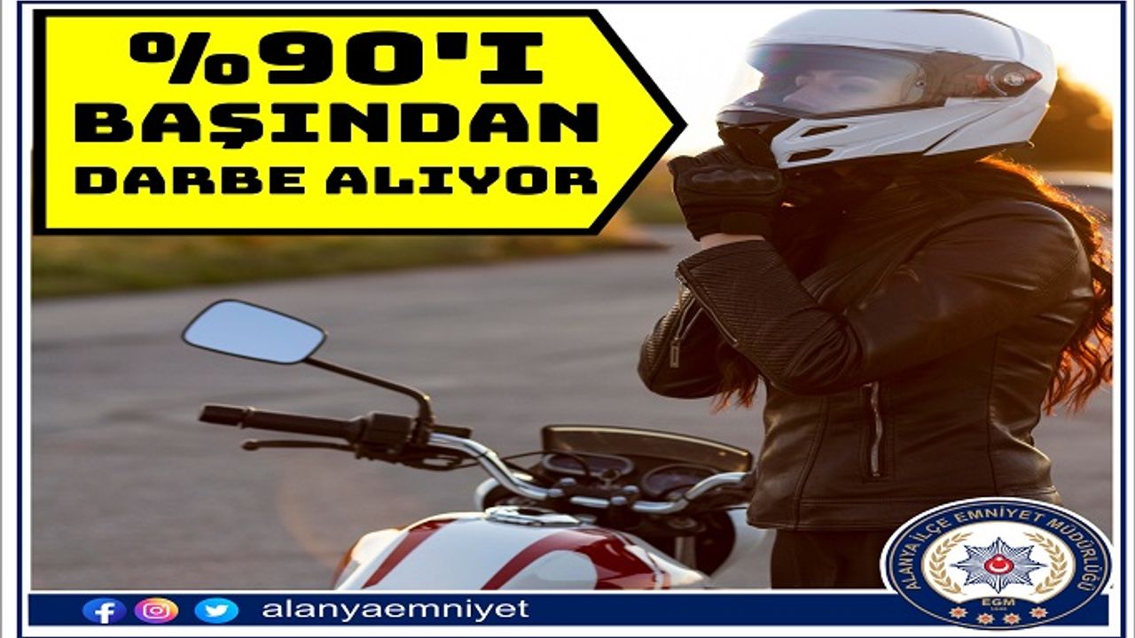 MOTOSİKLET KAZALARINDA YARALILARIN %90'I BAŞINDAN DARBE ALIYOR!