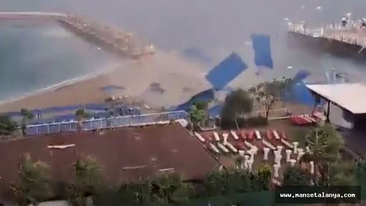 ALANYA'DA HORTUM KABUSU. ÖNÜNE GELENİ YIKTI GEÇTİ