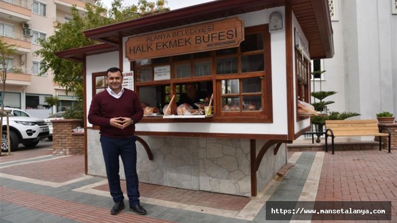 ALANYA BELEDİYESİ HALK EKMEK BÜFELERİNDE 6 TL’DEN SATILAN PİDELERE YOĞUN İLGİ