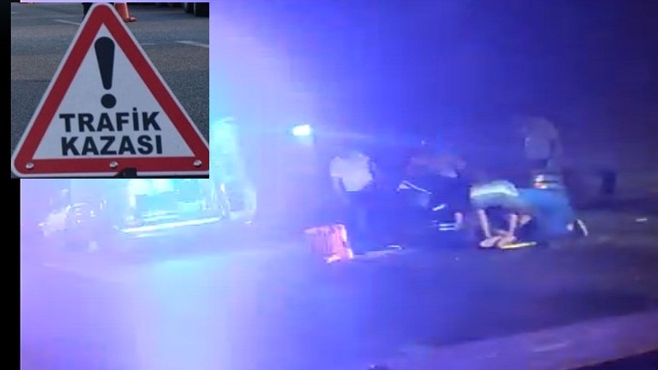 ALANYA TÜNELLERİNDE YARAMALI TRAFİK KAZASI. ARAÇ BİSİKLET KULLANAN BAYANA ÇARPTI