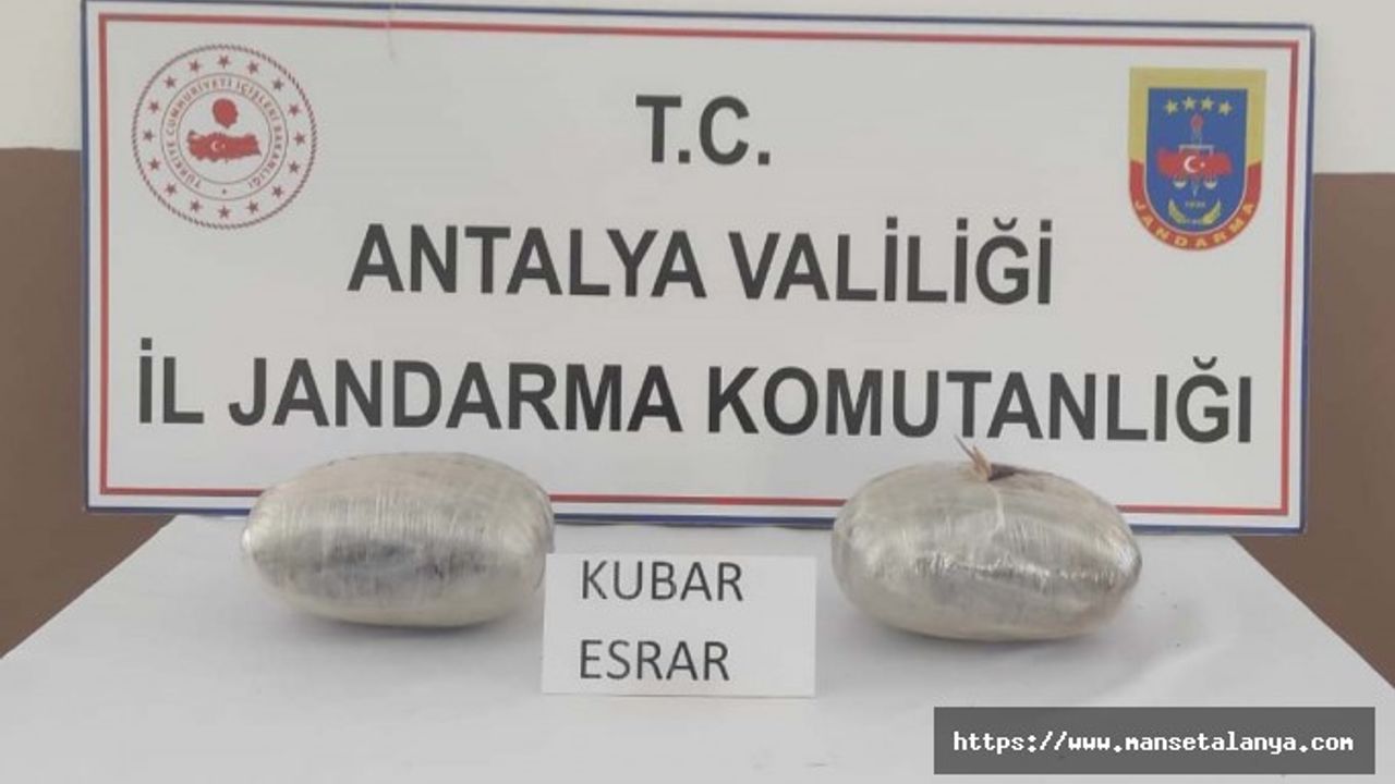 GAZİPAŞA'DA KUBAR HALİNDE ESRAR ELE GEÇİRİLDİ