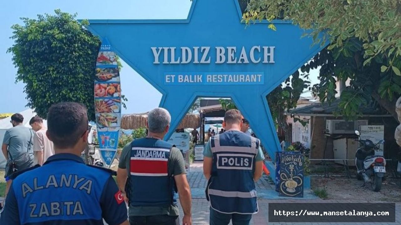 Alanya da iki sahil büfesine ruhsat olmadığından işlem yapıldı