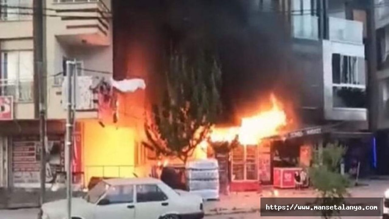 Alanya’da iş yerinde çıkan yangın panik yarattı