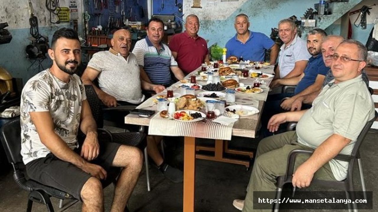 ŞAHİN, ALANYA SANAYİSİNDE ÇIRAKLIK ARKADAŞLARI İLE BULUŞTU 