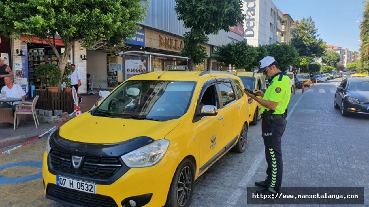 ALANYA'DA 7 TİCARİ TAKSİ TRAFİKTEN MEN EDİLDİ