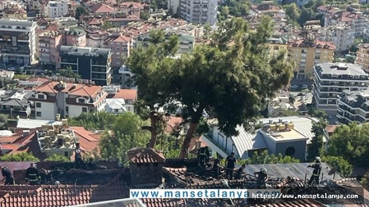 Turizmci Serdar Köseoğlu'nun evinin çatısı yangından dolayı kullanılamaz hale geldi