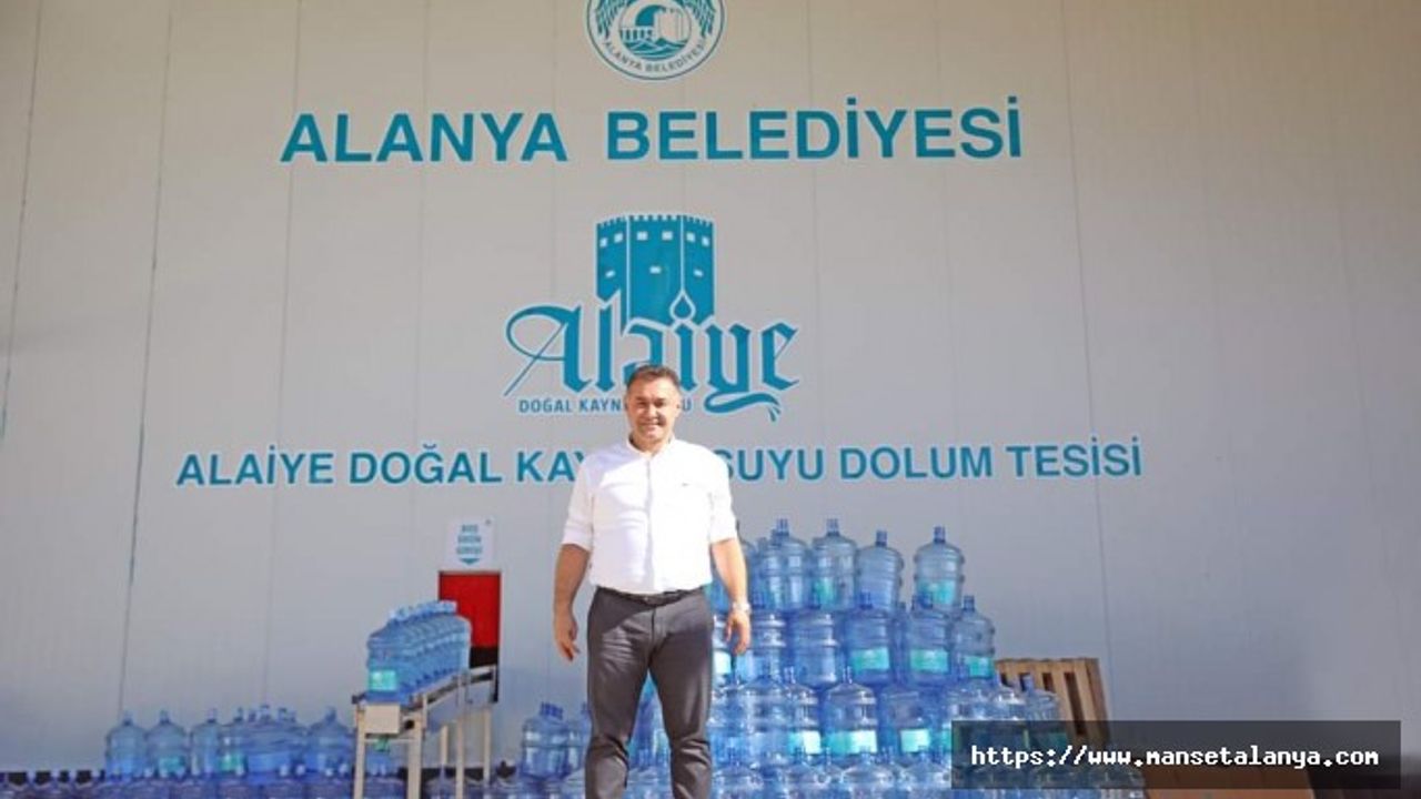 ALAİYE SU HİZMETE GİRDİ BAŞKAN YÜCEL: "HEM KALİTELİ, HEM YÜZDE 50 DAHA UCUZ ALAİYE SU'YU ÜRETTİK HER EVE GİRMESİNİ SAĞLAYACAĞIZ"