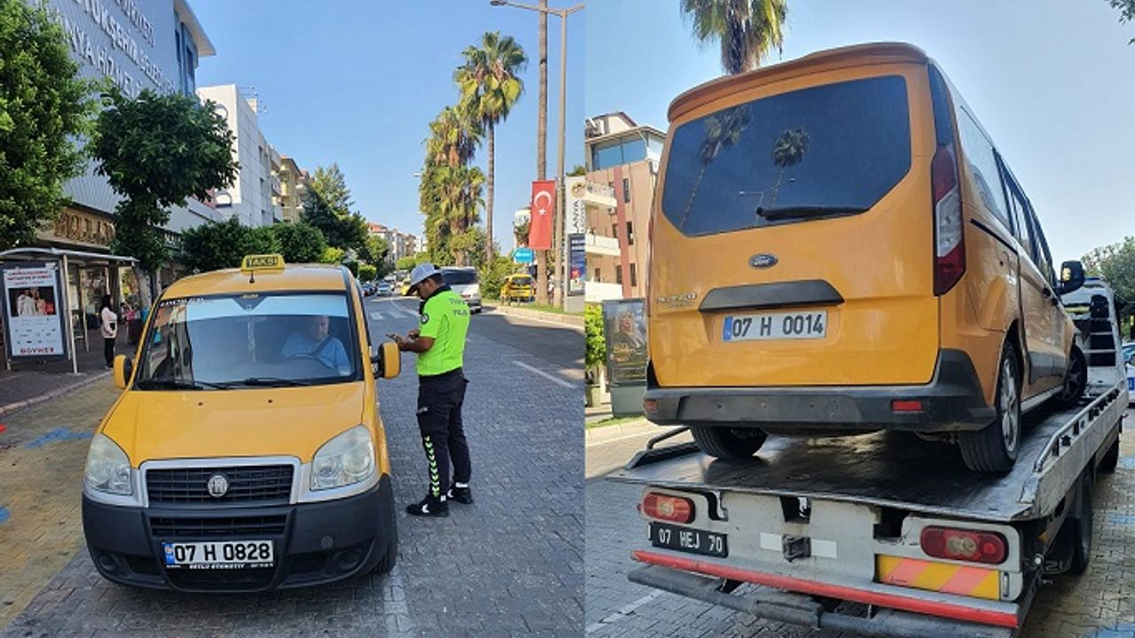 ALANYA'DA 15 TAKSİCİYE CEZA