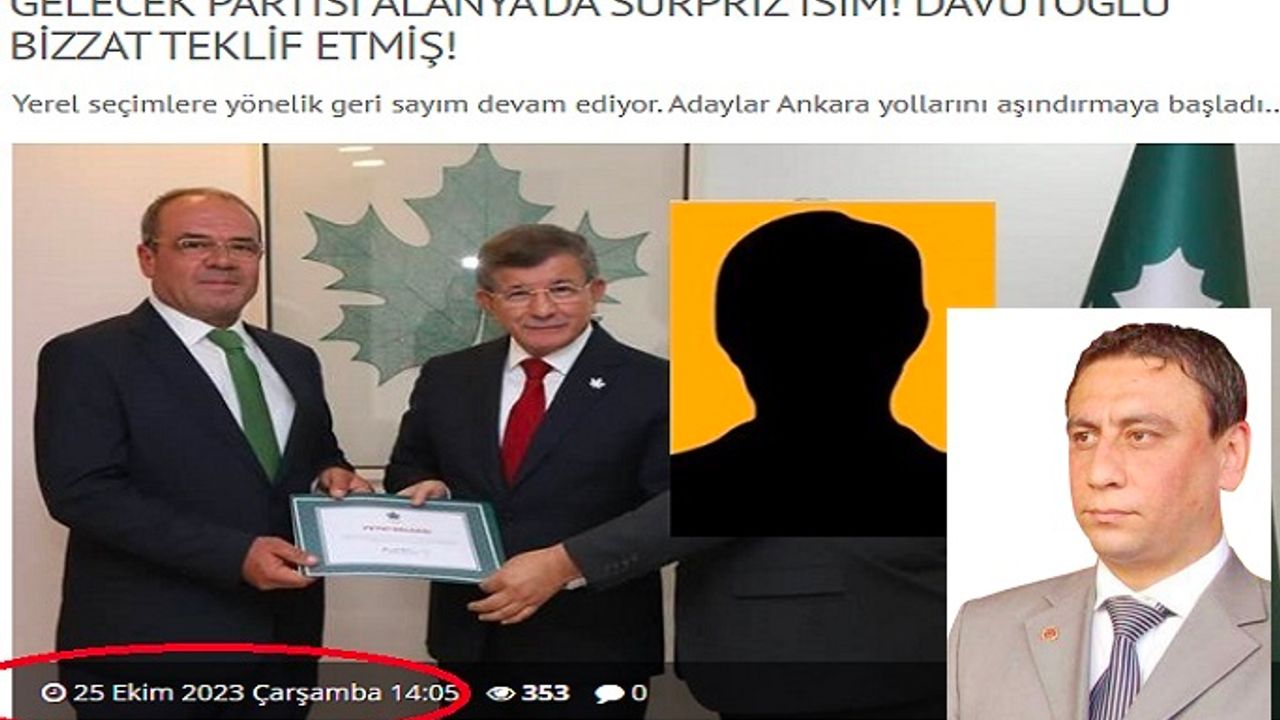 İLK MANŞET ALANYA DUYURMUŞTU. İŞTE GELECEK PARTİSİNİN ALANYA BELEDİYE BAŞKAN ADAYI!