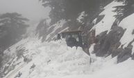 Alanya kırsalında kar temizliği 