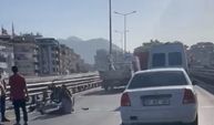 ALANYA ÇEVRE YOLU KÖPRÜ ÜZERİNDE YARAMALI TRAFİK KAZASI. KAZAYA AMBULANSTA KARIŞTI