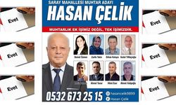 SARAY MAHALLESİ MUHTAR ADAYI HASAN ÇELİK: AZA ARKADAŞLARIMIZLA BİRLİKTE 7/24 KOMŞULARIMIZIN HİZMETİNDE OLACAĞIZ!