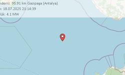 Son Dakika: Akdeniz Açıklarında 4.1 Büyüklüğünde Deprem!