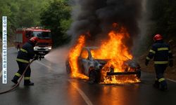 Gedevet Yokuşunda Korku Dolu Anlar: 5 Bin Km’deki Araç Yandı!