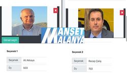 Alanya Şoförler odasında mevcut başkan Akkaya'ya anket şoku. Rakibi Çalış fark attı