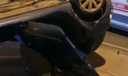 Sıcak görüntüler. Gece Yarısı Çevre Yolu’nda Kaza: İki Genç Yaralandı