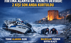 Fırtına Alanya’da Kabusu Yaşattı: Tekne Battı, 2 Kişi Yüzerek Kurtuldu