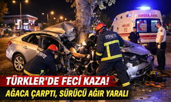 Alanya’da Feci Kaza! Araç Parçalandı, Sürücü Ağır Yaralı
