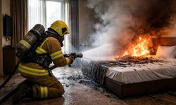 Alanya’da kapalı otelde yangın korkuttu