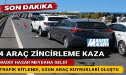 Alanya’da Zincirleme Kaza, Trafik Kilitlendi