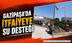 Gazipaşa'da Örnek Dayanışma: Beton Pompasıyla İtfaiyeye Su Desteği
