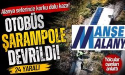 Alanya seferini yapan yolcu otobüsü Eskişehir’de şarampole devrildi: 24 yaralı