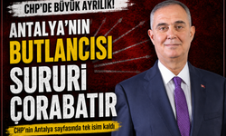 CHP’nin Antalya Sayfasında sadece, Sururi Çorabatır kaldı