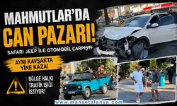 Alanya da Korkutan Kaza! Turistleri Taşıyan Safari Jeep Otomobille Çarpıştı
