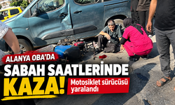 Alanya Oba’da sabah saatlerinde kaza: Motosiklet sürücüsü yaralandı