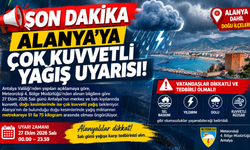 SON DAKİKA | ALANYA’YA KUVVETLİ YAĞIŞ UYARISI!
