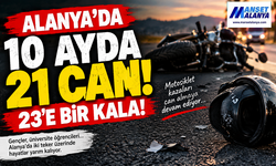 ALANYA’DA MOTOSİKLET ALARMI! 10 AYDA 21 CAN GİTTİ