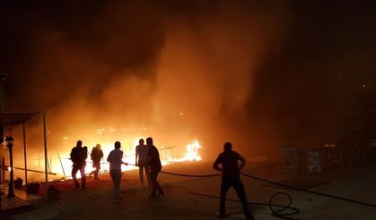 Alanya da turistik tesisi yanında yangın