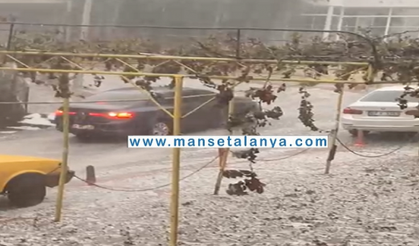 ALANYA'DA ARAÇ KALE YOLUNA ÇIKAMADI. SICAK GÖRÜNTÜLER