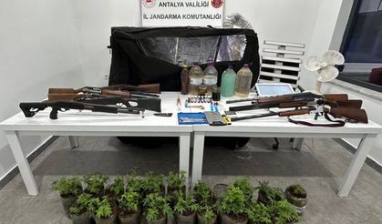 Jandarmadan Alanya’da Dev Operasyon: Evden Cephanelik ve Uyuşturucu Çıktı