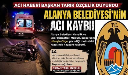 Alanya'da ölümlü motosiklet kazası. Alanya Belediye personeliydi