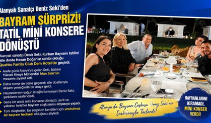 Alanyalı Sanatçı Deniz Seki’den Bayram Sürprizi: Tatil Mini Konsere Dönüştü