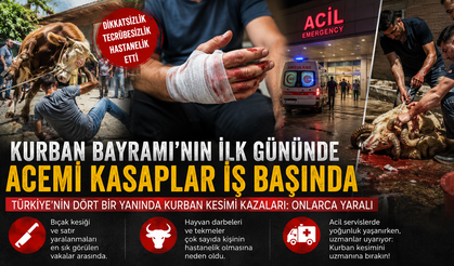 Bayramın İlk Gününde “Acemi Kasap” Mesaisi: Hastaneler Doldu