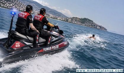 Alanya’da nefes kesen kaçış! Denize atlayan firariyi jet ski’li polis yakaladı