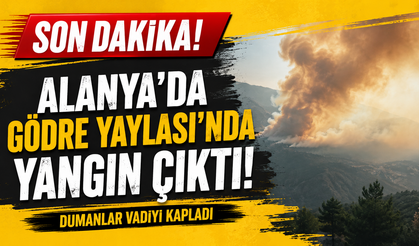 Alanya’da Bir Yangın Alarmı Daha: Gödre Yaylası Alevlerle Mücadele Ediyor