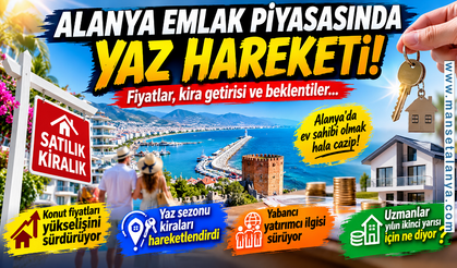 Alanya emlak piyasasında yaz hareketi: Fiyatlar, kira getirisi ve beklentiler