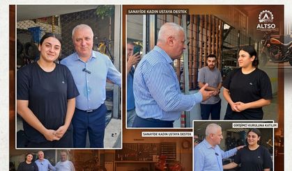 Sanayide Değişim Rüzgarı: Kadın Motosiklet Ustası Sena Aydın’a ALTSO’dan Tam Destek