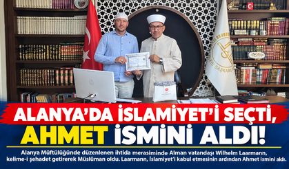 Alanya’da Bir İhtida Merasimi: Alman Vatandaşı Müslüman Oldu