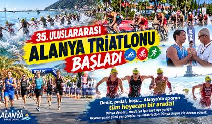 ALANYA’DA DENİZ, PEDAL, KOŞU! TRİATLONDA HEYECAN TAVAN YAPTI
