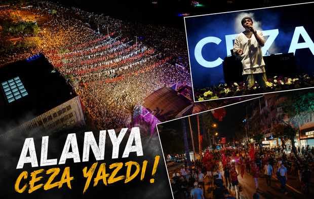 Alanya’da 19 Mayıs Coşkusu Zirve Yaptı: Ceza Sahneye Çıktı, Meydan İnledi