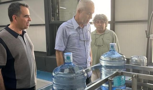 Başkan Özçelik Alaiye Su Fabrikası’nı denetledi