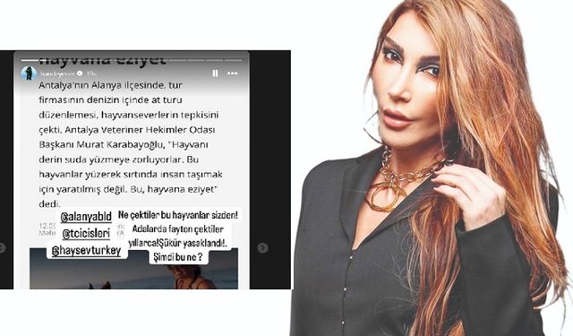 Hande Yener'den Alanya'daki Atlı Deniz Gezintisine Sert Tepki