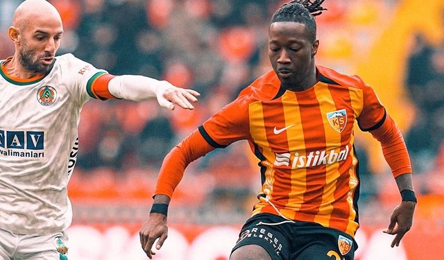 Alanyaspor Kayserispor Deplasmanında Eli Boş Döndü